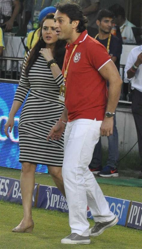 Actress Preity Zinta and Ness Wadia in IPL-2015