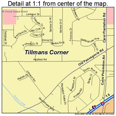 Tillmans Corner Alabama Street Map 0176320