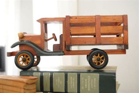 SALE Vintage Wood Toy Truck Nice Details Free Shipping | Etsy | Wood ...