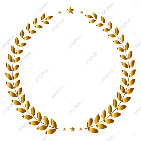 Wreath Leaf Laurel Vector Hd PNG Images, Golden Laurel Wreath With Gold ...