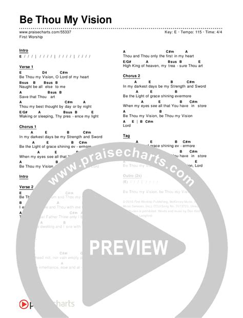 Be Thou My Vision Chords PDF (First Worship) - PraiseCharts