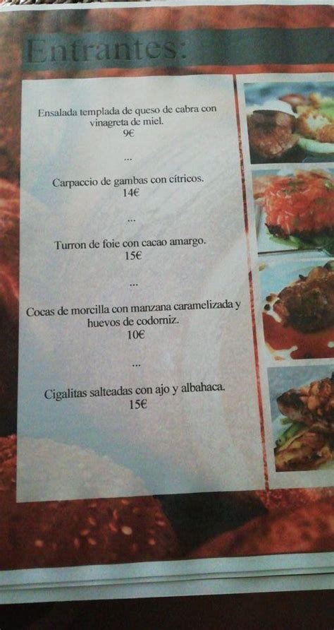 Menu at Restaurante Casa Carmen, Oliva