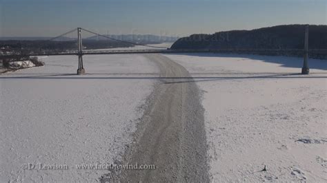 Frozen Hudson River - Poughkeepsie NY - YouTube