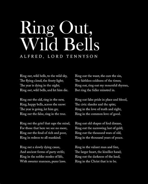 Ring Out, Wild Bells - Alfred, Lord Tennyson Poem - Literature ...