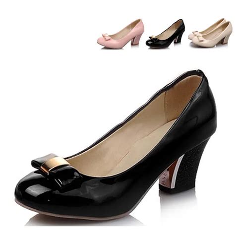 2015 Fashion Chunky Heel Butterfly Shoes,Round Toe 2 Inch Heels ...