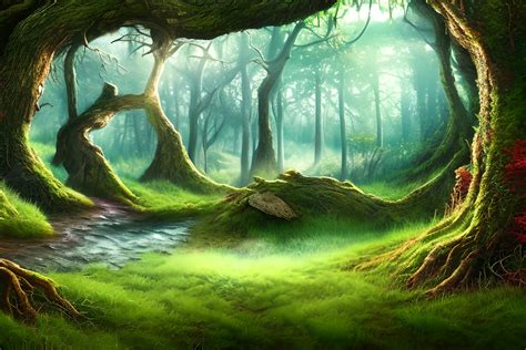 Forest Background, Forest Landscape Graphic by Craftable · Creative Fabrica