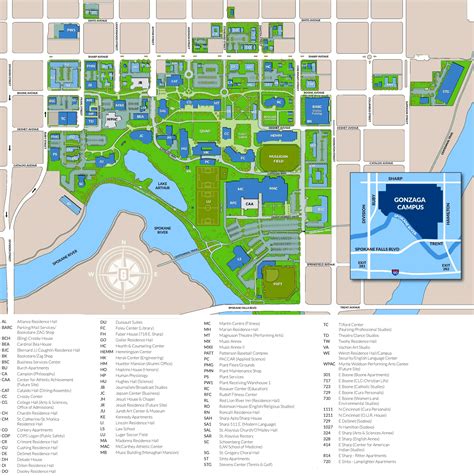 Gonzaga University Campus map - Ontheworldmap.com