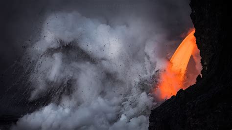 Cascade of Lava - Volcano Photography - Hawaii Big Island