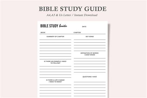 Bible Study Guide,Prayer Journal Graphic by watercolortheme · Creative ...