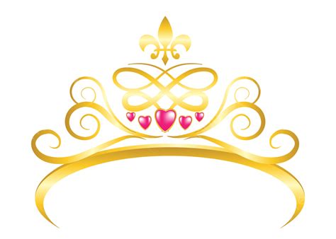 Gold Princess Crown Vector Art PNG, Luxury Gold Princess Crown With ...