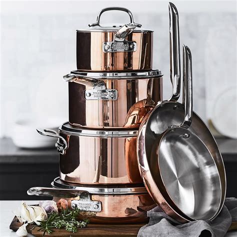 Williams Sonoma Professional Copper 10-Piece Cookware Set | Williams ...