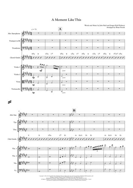 A Moment Like This (arr. Brian Pesoth) Sheet Music | Kelly Clarkson ...