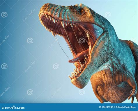 Agressive Tyrannosaurus Rex Or T_Rex Scientifc And Realistic ...