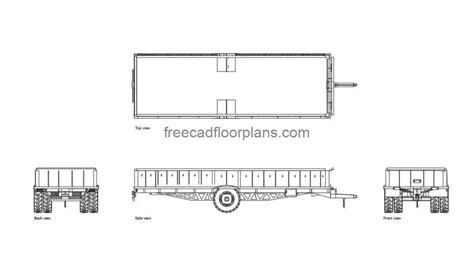 Tractor Trolley - Free CAD Drawings