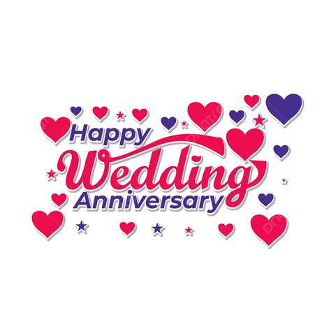 Happy Wedding Anniversary Vector, Wedding, Annivesary, Anniversary PNG ...