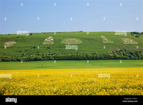 England, Wiltshire, Fovant, The Fovant Badges Stock Photo - Alamy