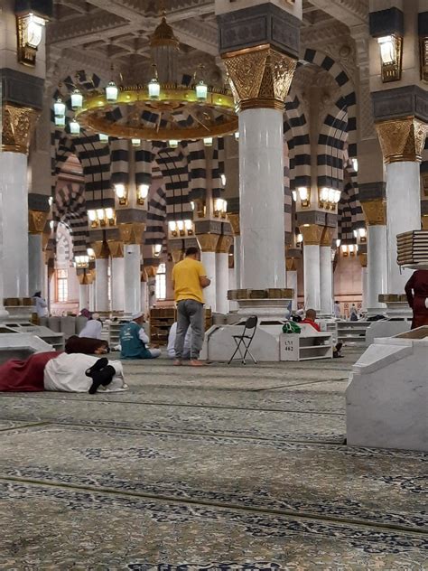 Medina, Saudi Arabia, Oct 2022 - Beautiful inside view of Prophet ...