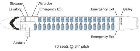 Bombardier Q400 Seat Map - Seating Chart - FlyRadius