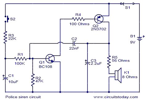 Police Siren Circuit Diagram Collection - Aseplinggis.com