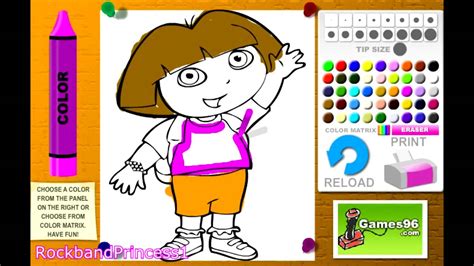 Dora The Explorer Online Games - Dora Doodle Art Game - YouTube