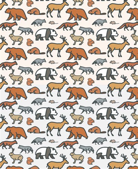 Cute wild animals free seamless vector pattern | Creative Nerds