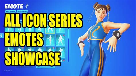 ALL ICON SERIES and TIKTOK EMOTES in Fortnite - YouTube