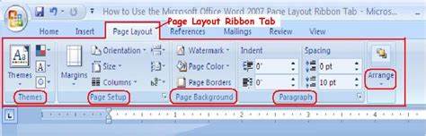 How to Use the Microsoft Office Word 2007 Page Layout Ribbon Tab - HubPages