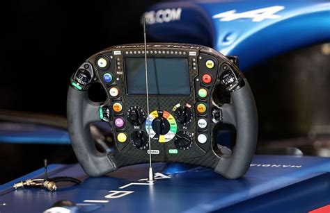 What does an F1 steering wheel show?