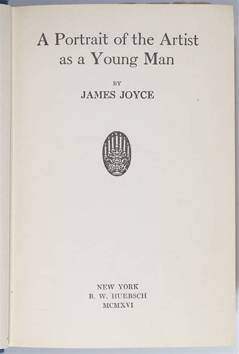 A Portrait of the Artist as a Young Man James Joyce First Edition