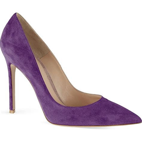 Women Suede Heels Shoes Purple Dress Pumps ~ Awesome New Gift Ideas