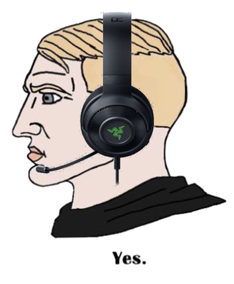 Edited the Yes Chad/Nordic Gamer meme to wear a Razer headset instead ...