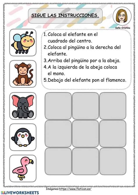 Excelente ejercicios para preescolar. Siguiendo instrucciones ...