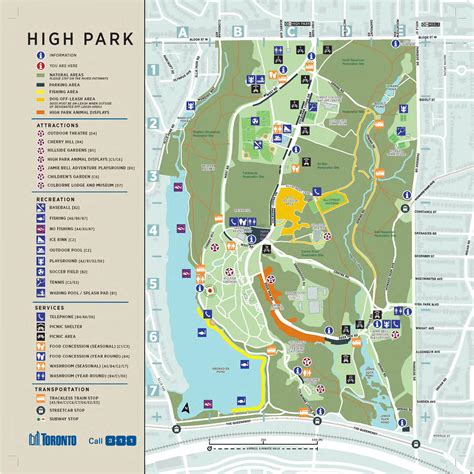 High park map Toronto - High park map (Canada)