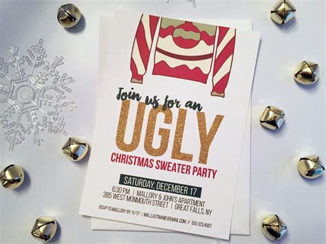 Ugly Christmas Sweater Party Invitation - Etsy