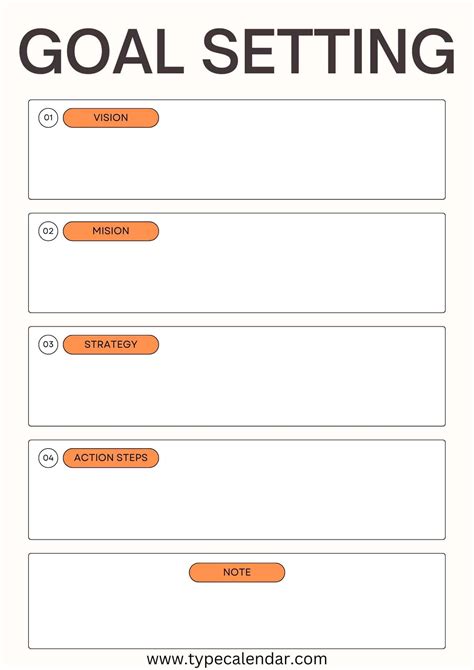 Template Printable Goal Setting Worksheet Printable Templates | The ...