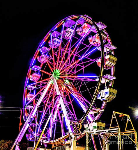 Ferris Wheel at Night Photograph by May Finch - Pixels