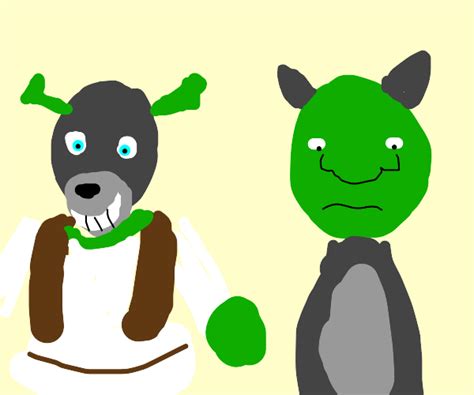 Shrek and Donkey face swap - Drawception