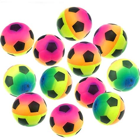 Akusety Mini Sports Stress Balls Rainbow Soccer Fun 12 Pack Foam 2 5 ...