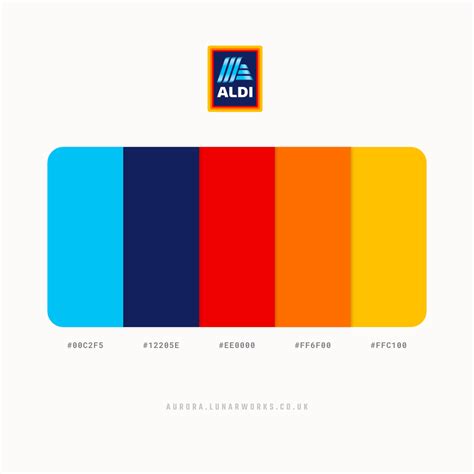 Aldi Colour Palette | Flat color palette, Vintage colour palette, Color ...