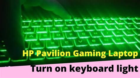 How To Turn On HP Pavilion Gaming Laptop Keyboard light - YouTube