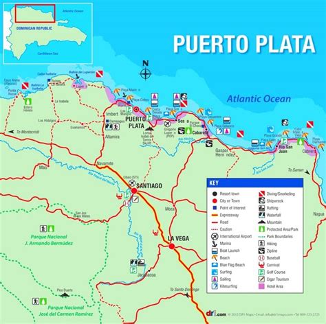 Puerto Plata tourist map Eastern Caribbean Cruises, Caribbean Vacations ...