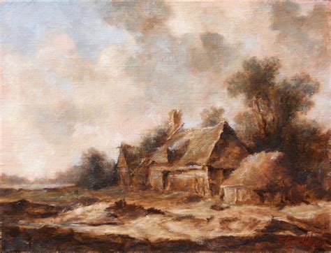 Old Country house - Landscape Oil painting - Fine Arts Gallery ...