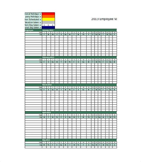 Vacation Tracking Template – 9+ Free Word, Excel, PDF Documents ...