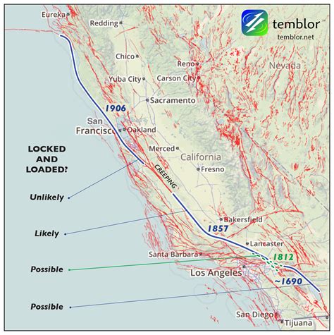 San Andreas Fault Zone Map