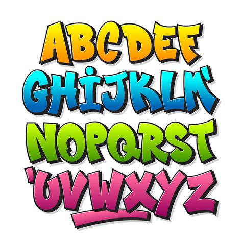 Alphabet Graffiti Font 11754782 Vector Art at Vecteezy