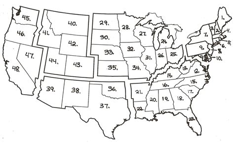 United States Printable Map Quiz