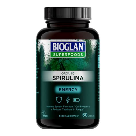 Organic Spirulina Capsules - Bioglan Superfoods