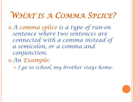 Comma splice examples - usavirt