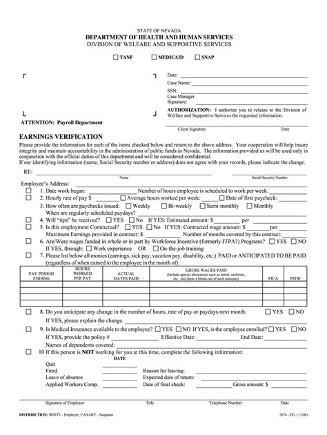 Sefl Employed Income Verification Form For Food Stamps - Employment Form