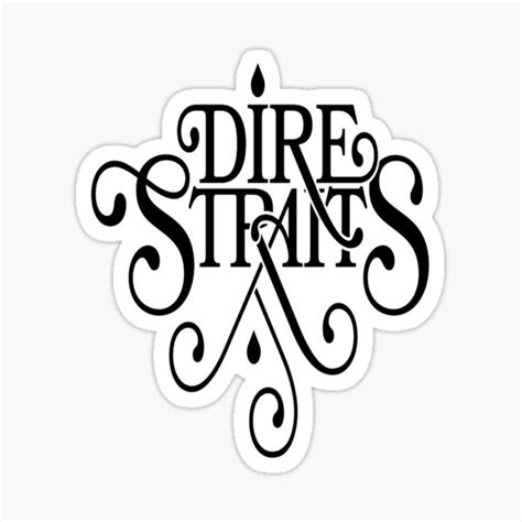 "best of dire straits logo" Sticker by thuddy2r | Redbubble